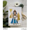 ODDBALL CLEOPATRA RUBBER STAMP INCLUDING 3 SENTIMENTS